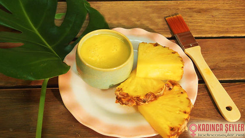 ananas suyu ile kırışıklık giderici kür
